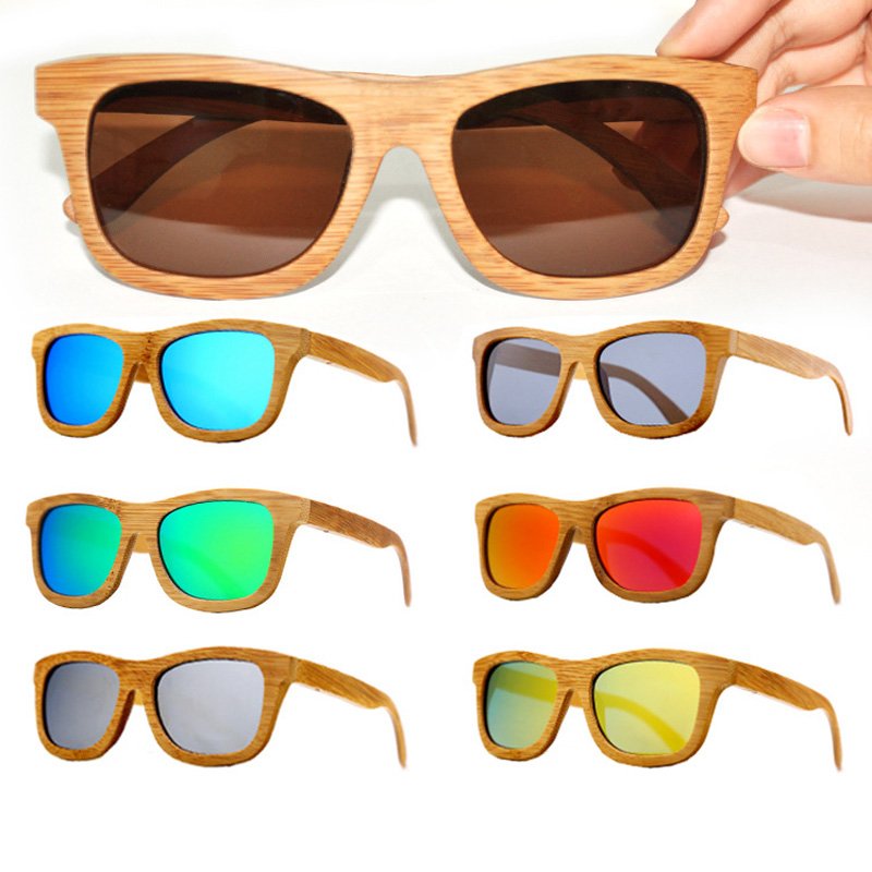 Bamboo Sunglasses | Handcrafted Polarized UV Protection | Wayfarer Style | Unisex | Eco-Friendly