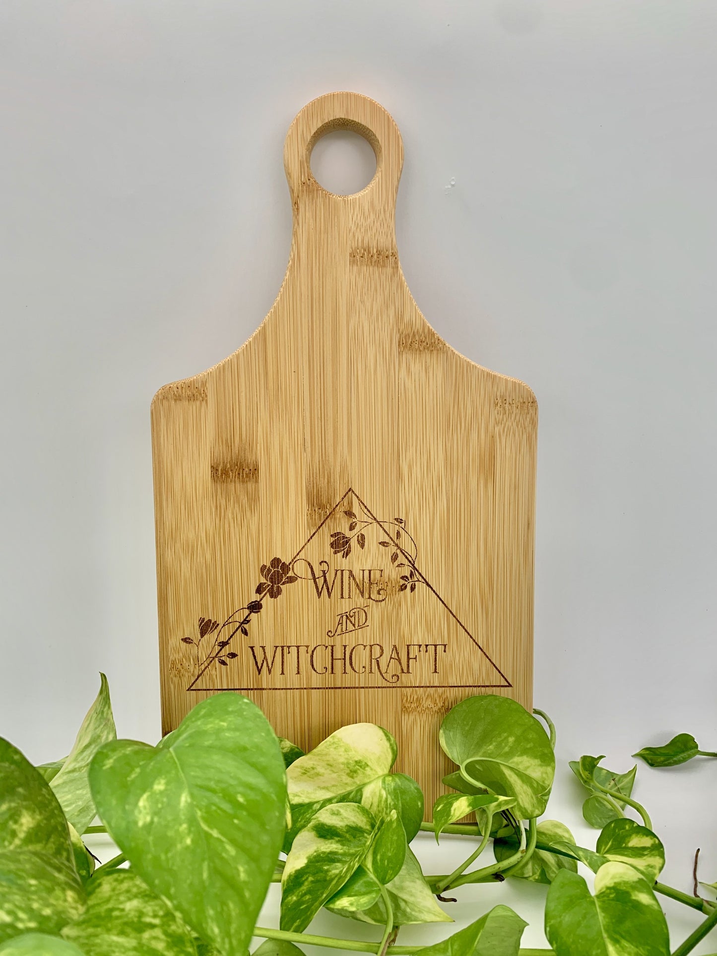 Goddess Cutting Board | Bamboo Paddle Shape | 13.5x7 | Kitchen Accessory | Spiritual Cooking | Divine