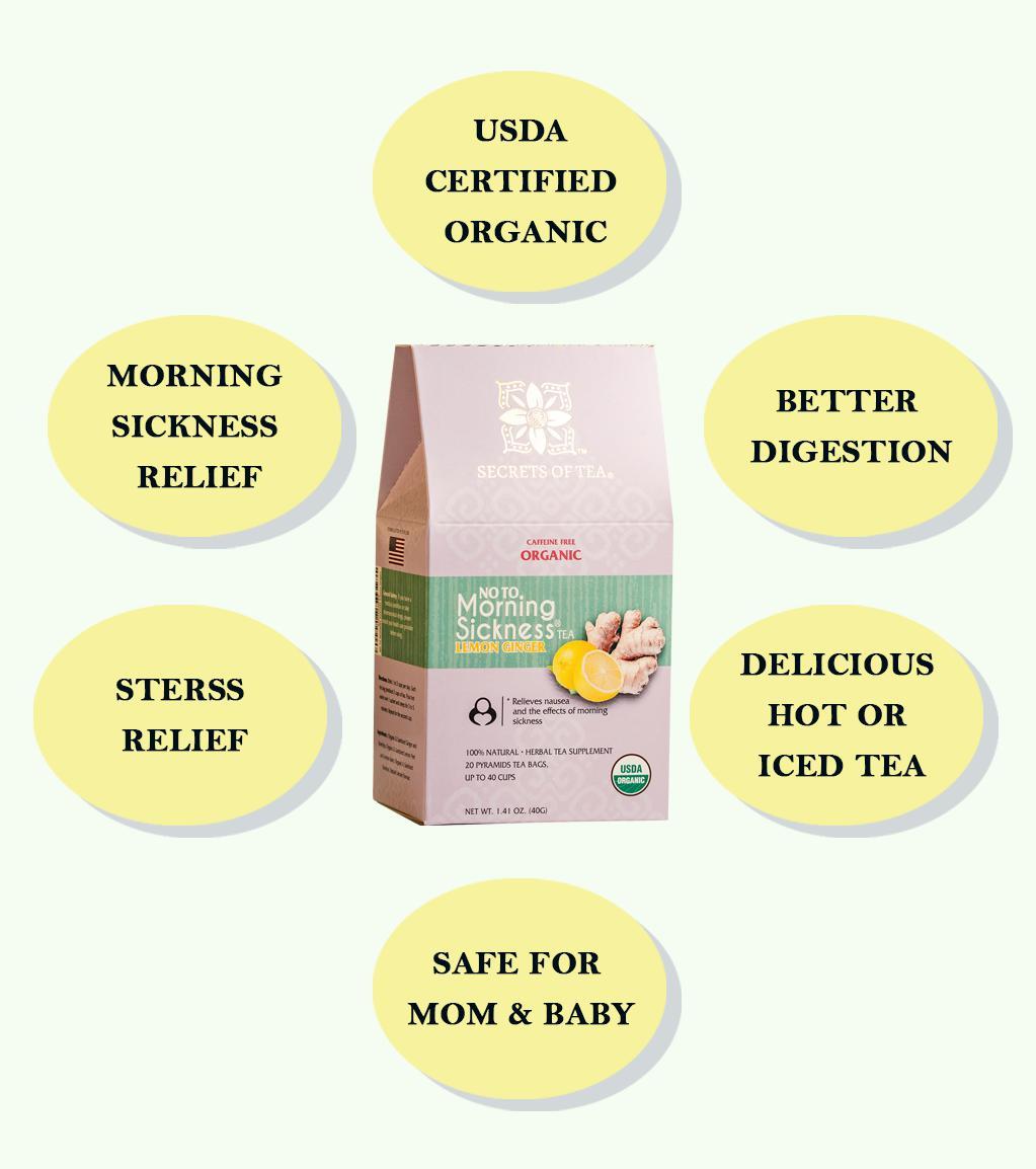 Lemon Ginger Herbal Tea Blend for morning sickness