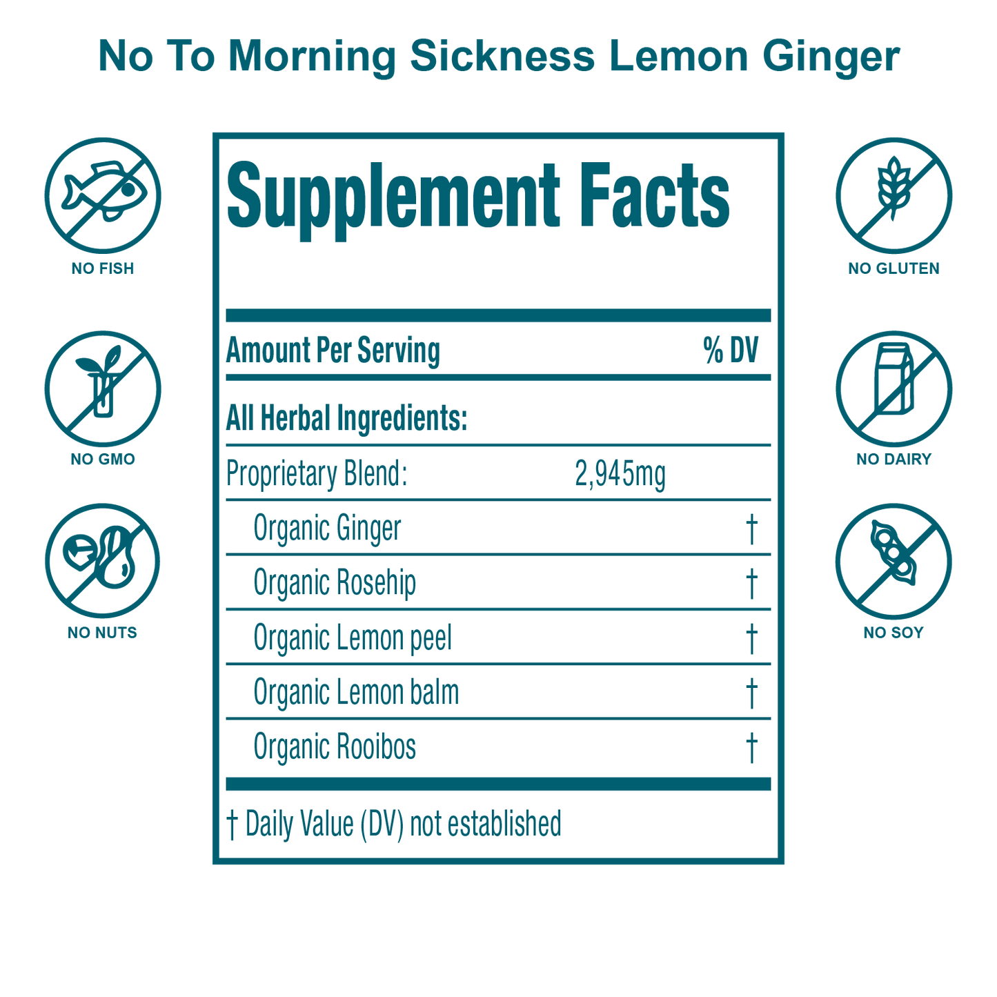 Lemon Ginger Herbal Tea Blend for morning sickness