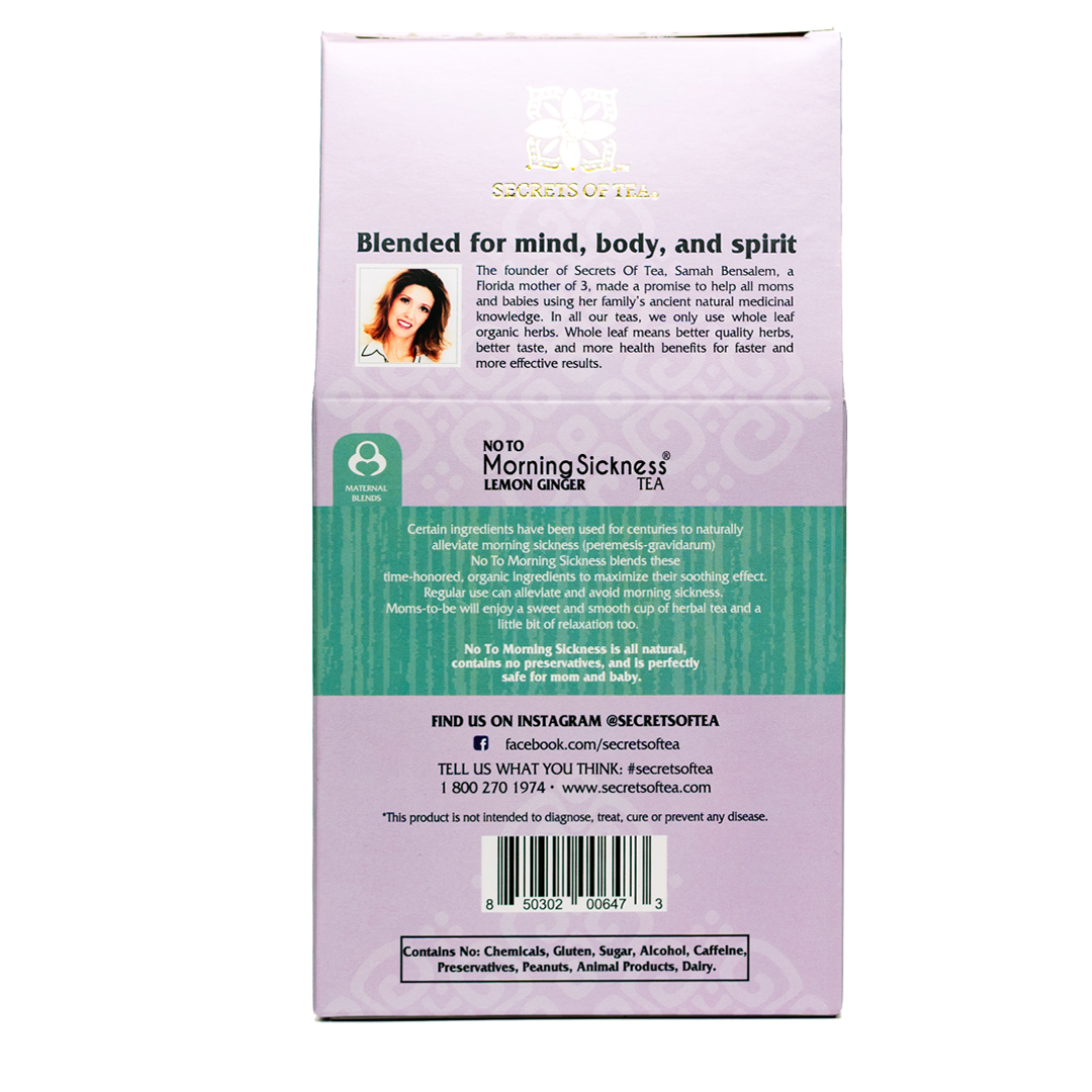 Lemon Ginger Herbal Tea Blend for morning sickness