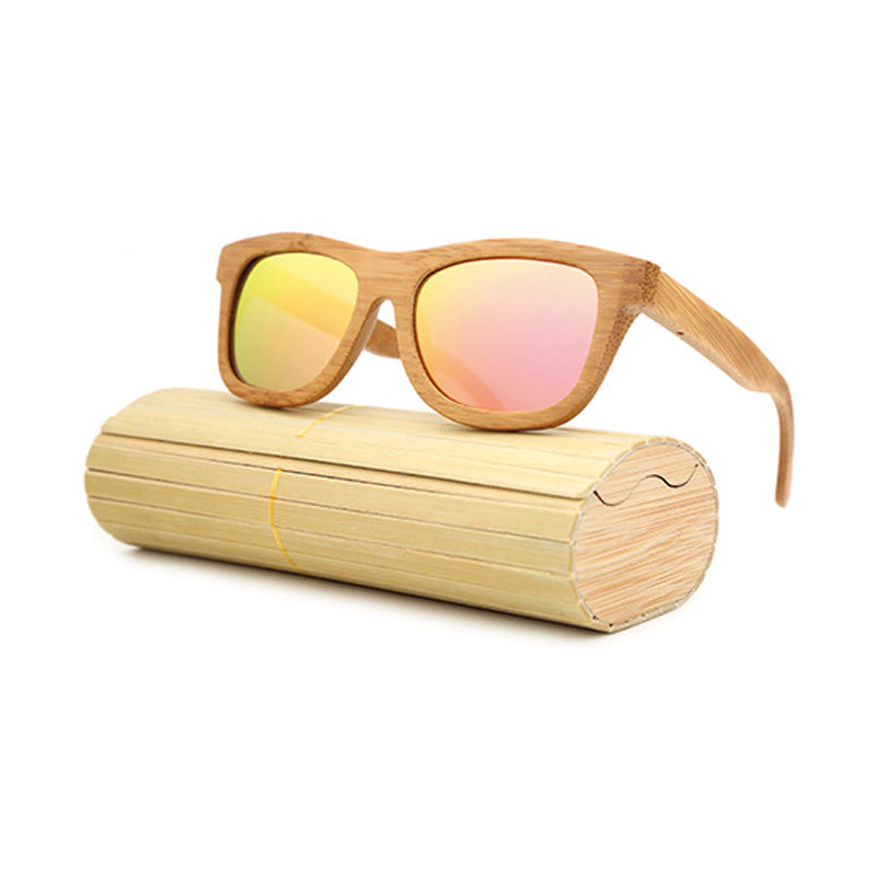Bamboo Sunglasses | Handcrafted Polarized UV Protection | Wayfarer Style | Unisex | Eco-Friendly
