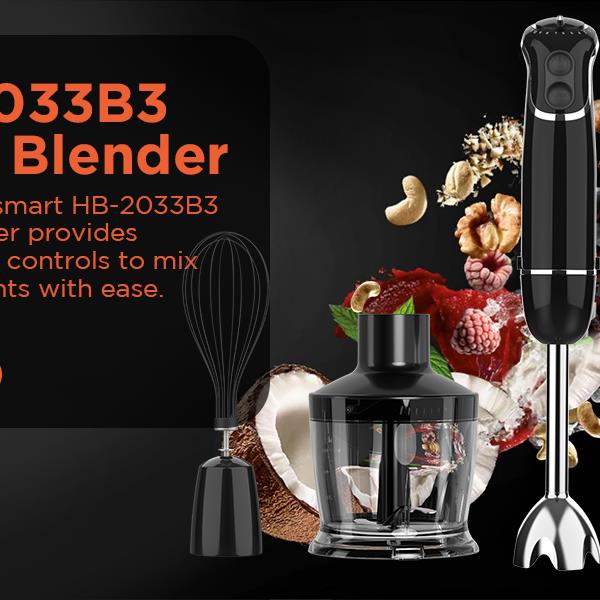 Electric 4-in-1 Hand Immersion Blender | 12-Speed Stick | Versatile Kitchen Tool | Blending Chopping