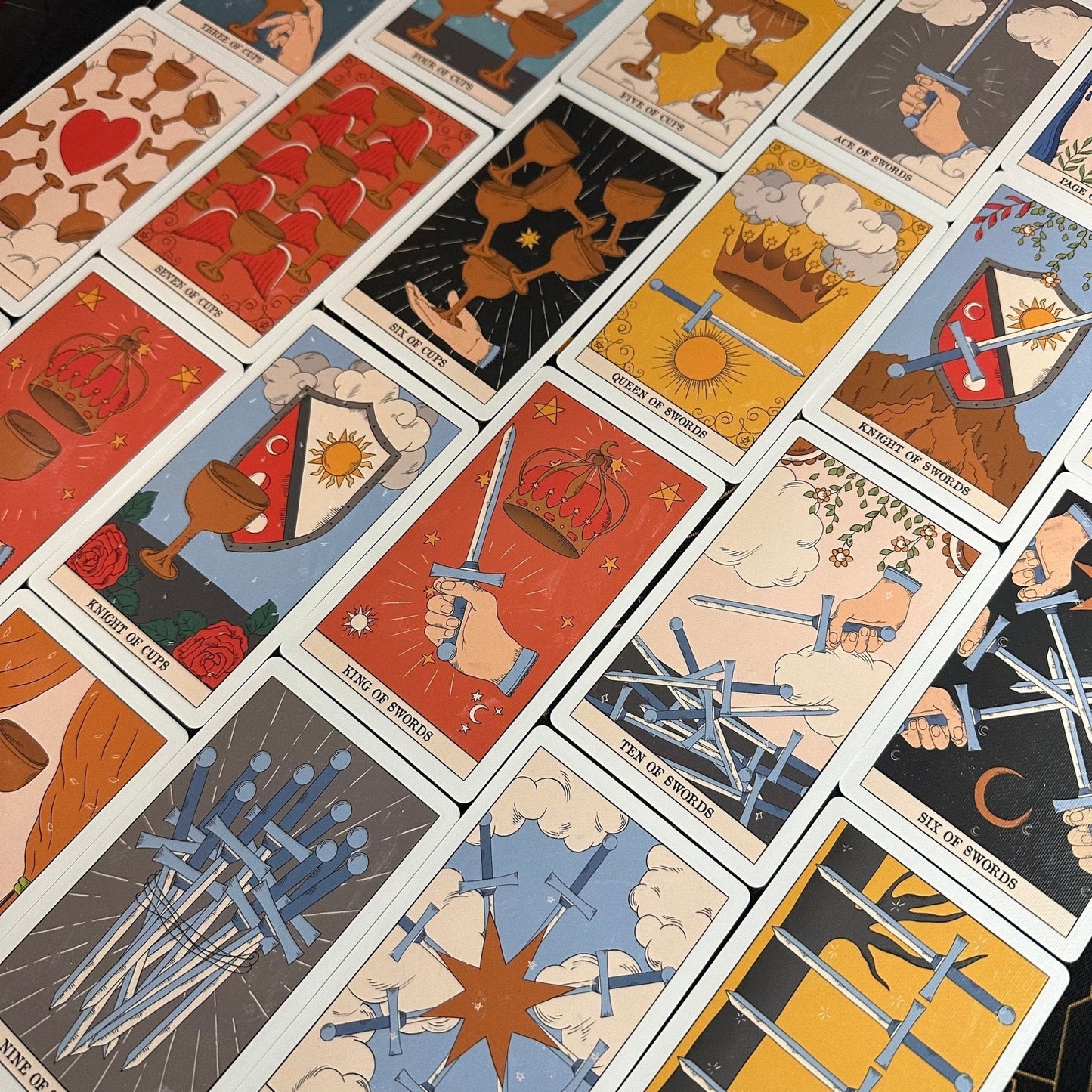 Moon Magic Tarot Deck | 78 Eco-Linen Cards | Guidebook | Cloth Bag | Complete Gift Set | Beginner