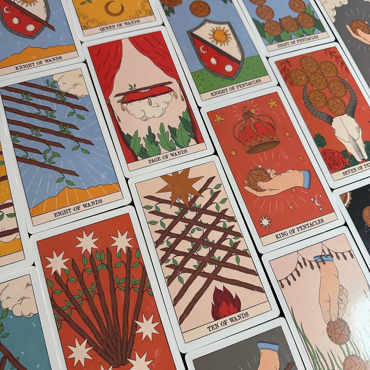 Moon Magic Tarot Deck | 78 Eco-Linen Cards | Guidebook | Cloth Bag | Complete Gift Set | Beginner