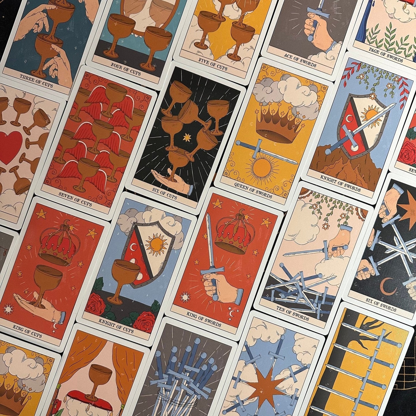 Moon Magic Tarot Deck | 78 Eco-Linen Cards | Guidebook | Cloth Bag | Complete Gift Set | Beginner