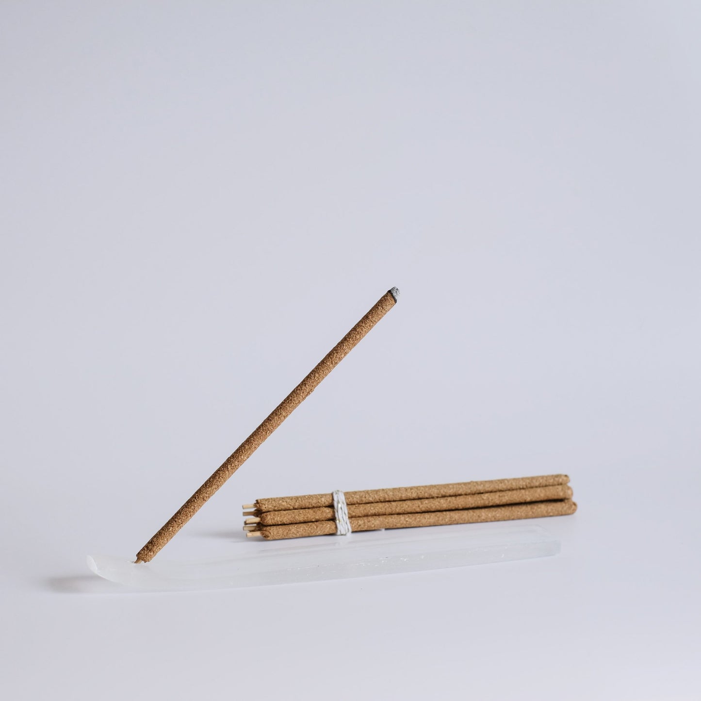 Selenite Incense Holder | Crystal Energy Clearing Tool | Gemstone Charging Station