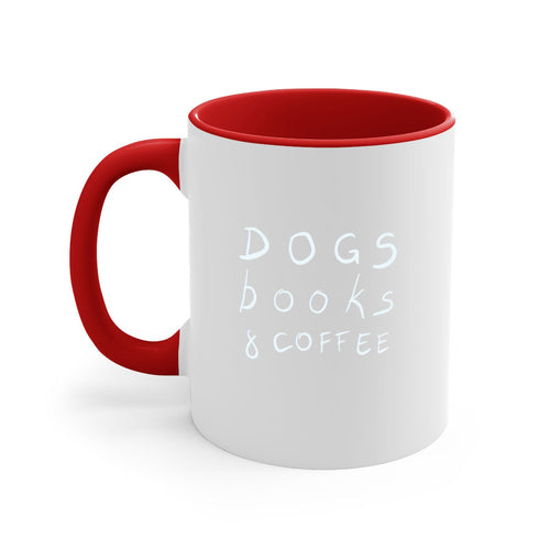 Dogs Books and Coffee Mug | 11oz & 15oz | Ceramic Coffee Cup | Dog Lovers | Book Enthusiasts