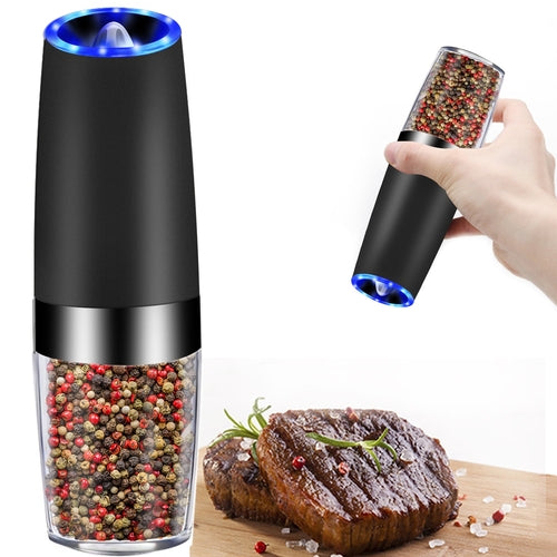 Electric Gravity Sensor Pepper Grinder | Automatic Kitchen Tool | Hands-Free | One-Handed Operation
