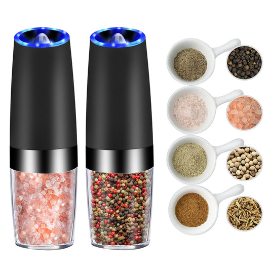 Electric Gravity Sensor Pepper Grinder | Automatic Kitchen Tool | Hands-Free | One-Handed Operation