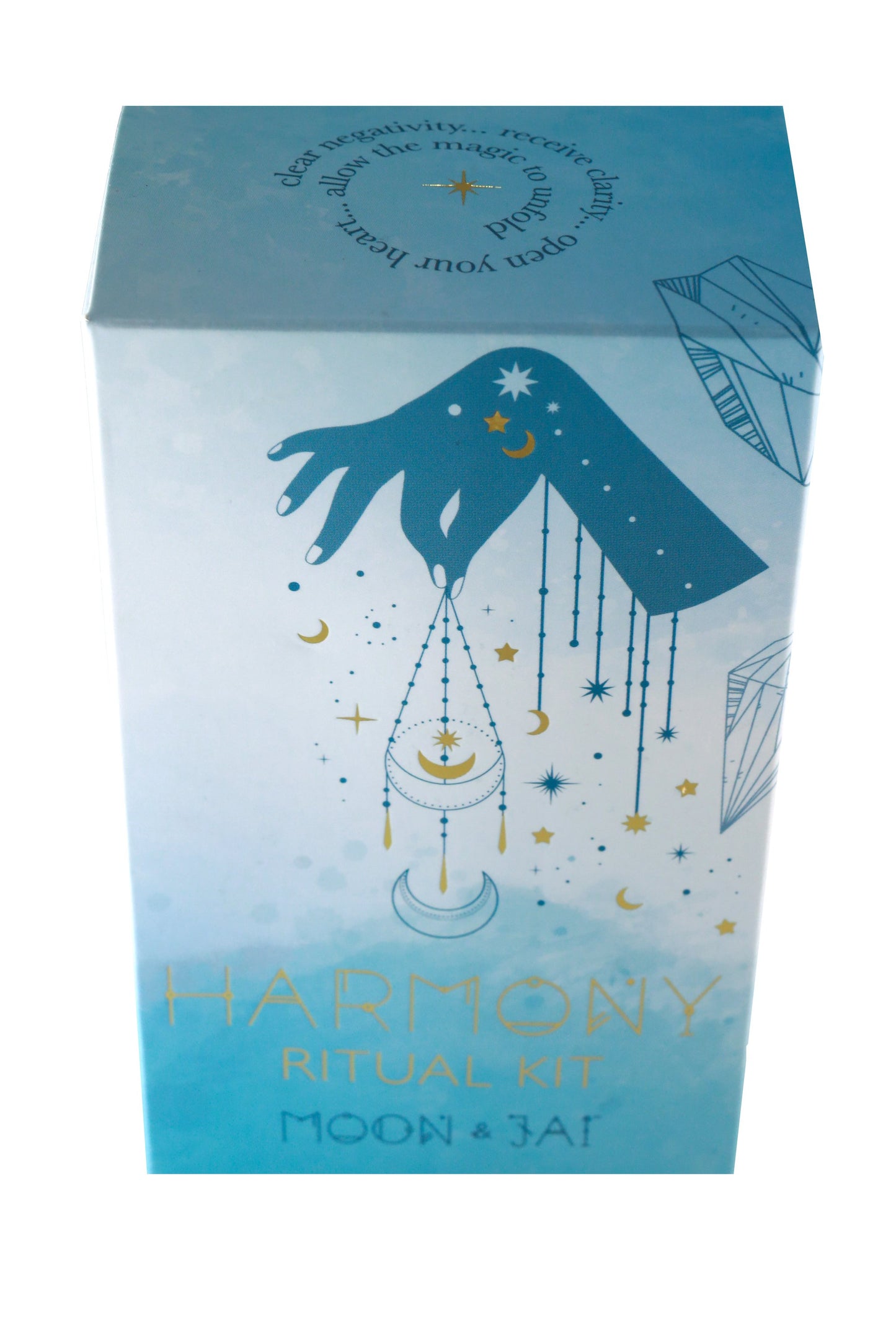 Harmony Ritual Kit for Inner Peace | Balance & Joy Ritual | Selenite Blue Quartz | Meditation Kit | 3x5x2 Box