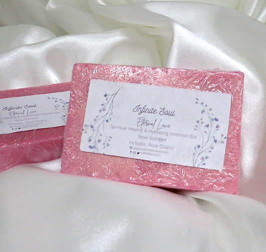 Eternal Love & Romance Intention Bar | Crystal Infused Spiritual Healing | Love Manifestation Soap