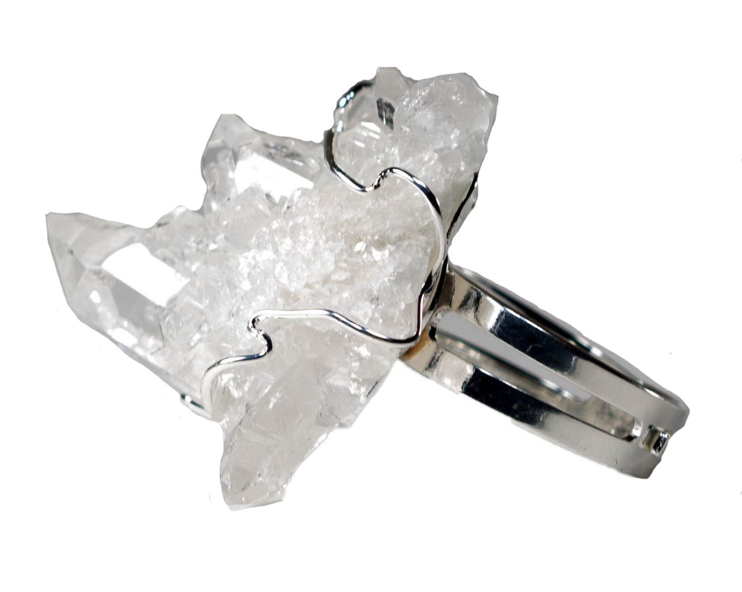 Quartz Ring | Wire Wrapped Clear Crystal | Gold & Silver Options | Healing Gemstone Jewelry