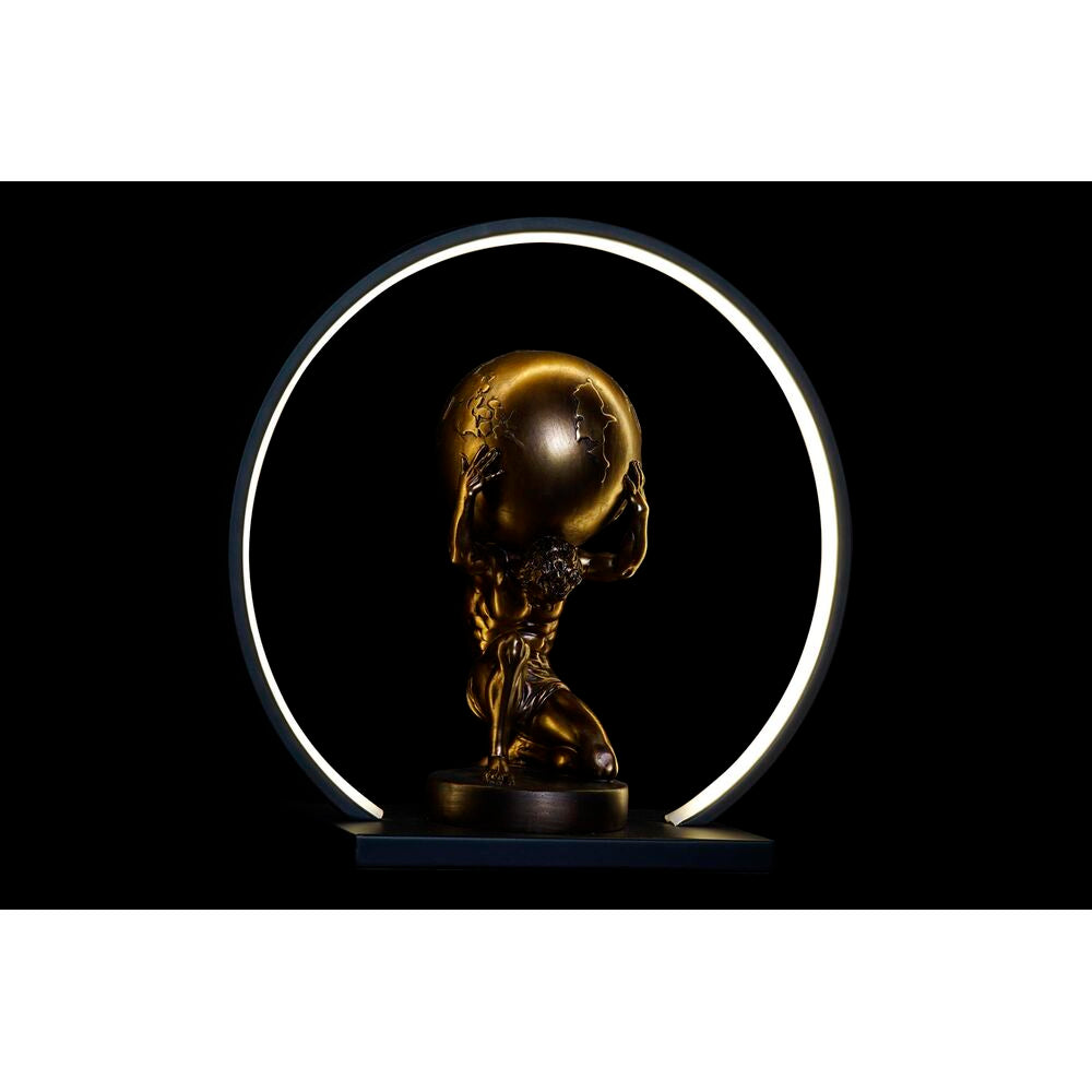 LED Atlas Resin Lighting Decoration | DKD Home Decor | 40.5x16x38cm | Black Copper | Modern Design
