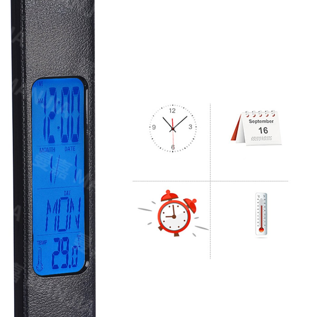 3-in-1 LED Lamp with Wireless Phone Charger | Clock & Thermostat | Multifunctional Desk Lamp