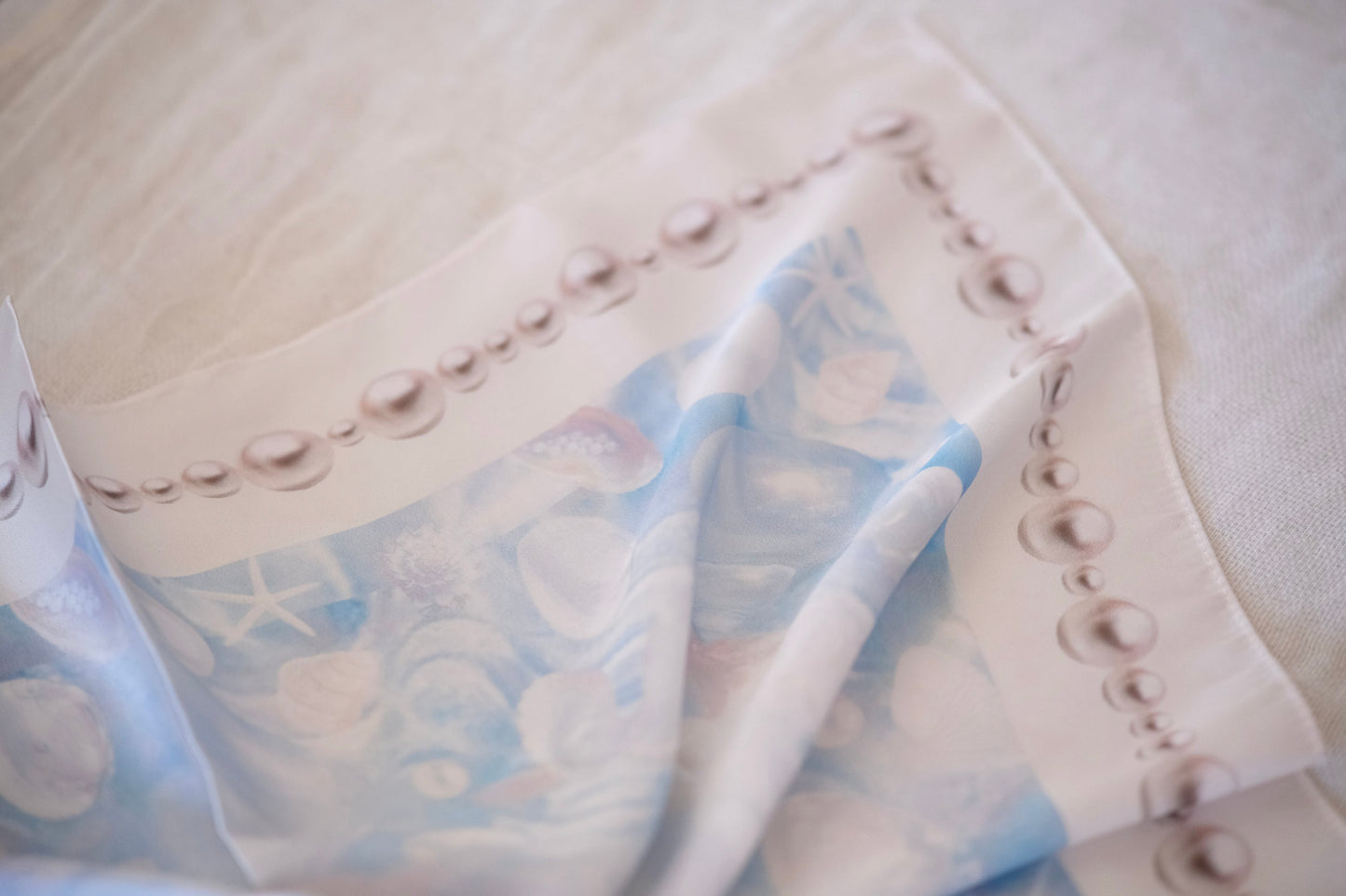 Cosmic Pearl Oracle Altar Cloth | Divine Guidance Sacred Silk | Spiritual Altar Covering