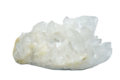 Quartz Cluster Candle Holder | Crystal Votive | 4.5" Natural Stone | Home Decor | Meditation