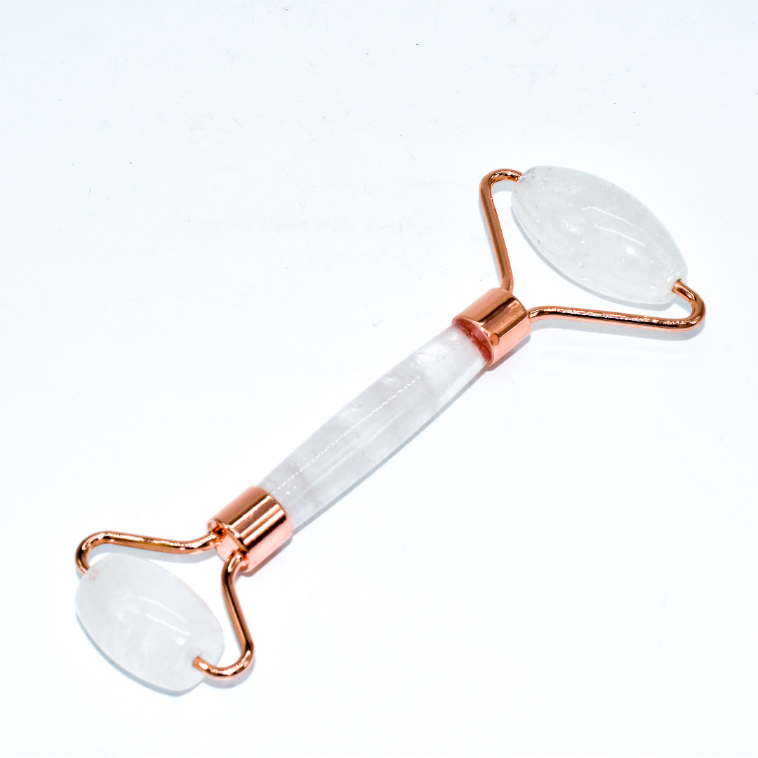 Copper & Crystal Face Roller | Facial Massager | Rose Quartz Jade Amethyst | Anti-Aging Skincare Tool