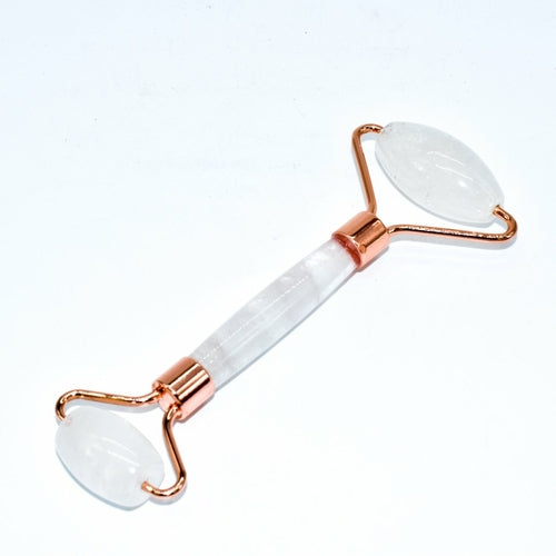Copper & Crystal Face Roller | Facial Massager | Rose Quartz Jade Amethyst | Anti-Aging Skincare Tool