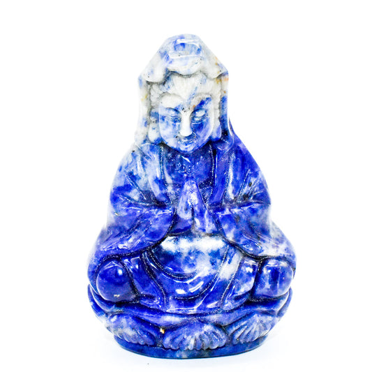 Crystal Goddess Carvings | Guan Yin Statue | Hand Carved Gemstone | Limited Edition | 3.5" Tall
