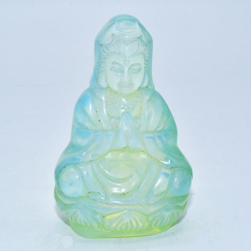 Crystal Goddess Carvings | Guan Yin Statue | Hand Carved Gemstone | Limited Edition | 3.5" Tall