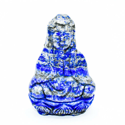 Crystal Goddess Carvings | Guan Yin Statue | Hand Carved Gemstone | Limited Edition | 3.5" Tall