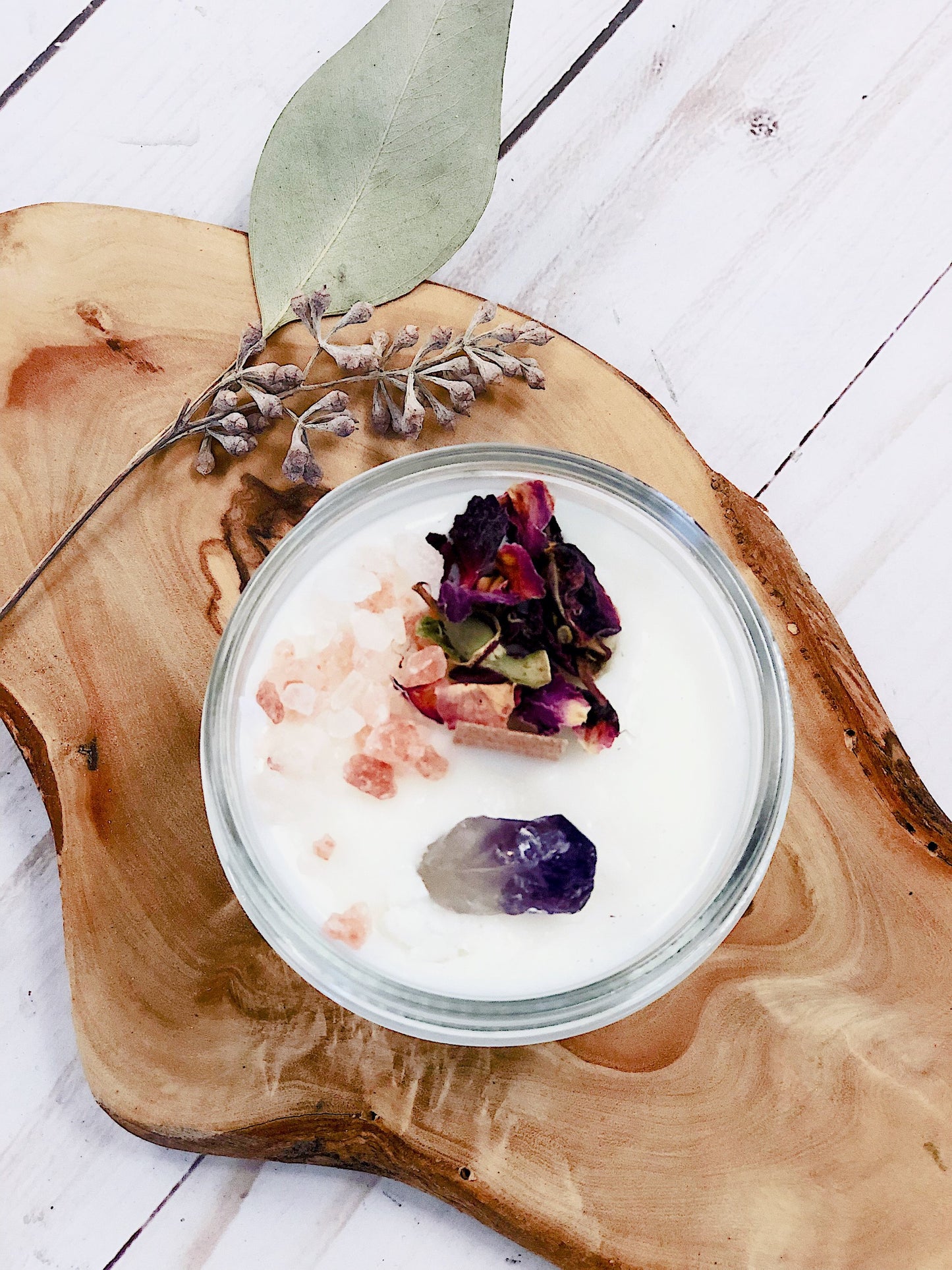 Grief Candle | Intention Candle | Essential Oil Soy Wax | Mourning & Healing | Crystal Candle