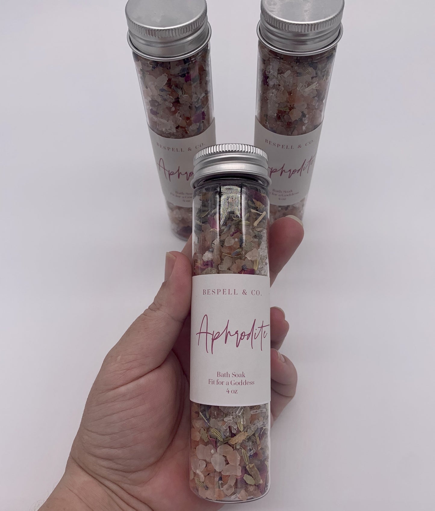 Aphrodite Bath Soak | Pink Himalayan Salt | Epsom Salt | Herbal Blend | 4oz | Goddess Energy