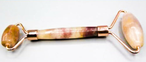 Copper & Crystal Face Roller | Facial Massager | Rose Quartz Jade Amethyst | Anti-Aging Skincare Tool
