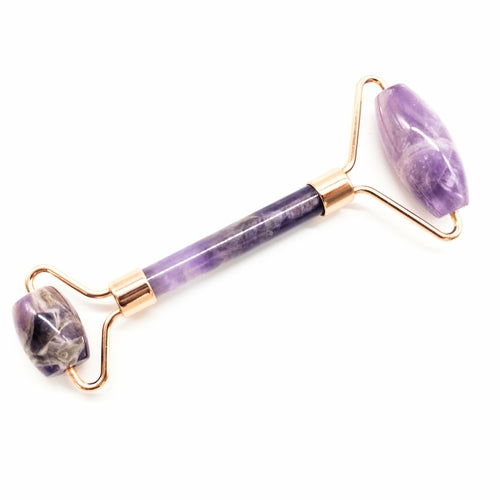 Copper & Crystal Face Roller | Facial Massager | Rose Quartz Jade Amethyst | Anti-Aging Skincare Tool