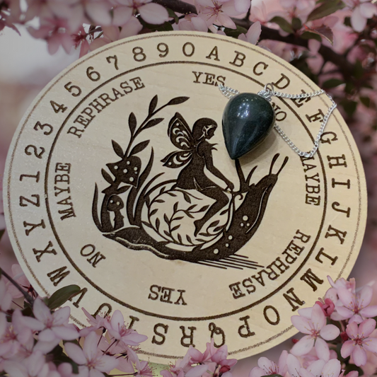 Fairy Pendulum Board with Intuitively Chosen Pendulum | 5" Maple Wood | Elemental Magic | Everyday Magick