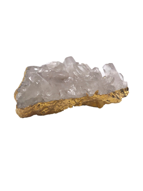 Quartz Cluster Candle Holder | Crystal Votive | 4.5" Natural Stone | Home Decor | Meditation