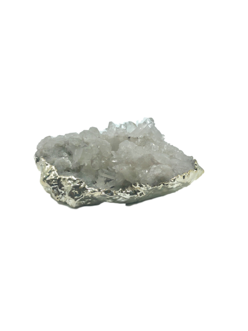Quartz Cluster Candle Holder | Crystal Votive | 4.5" Natural Stone | Home Decor | Meditation