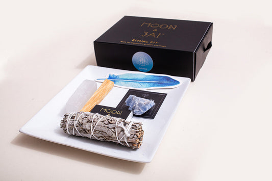 Spiritual Balance Ritual Kit | Harmony Stones | Smudging Kit | Sage & Moon Ritual | Spiritual Growth