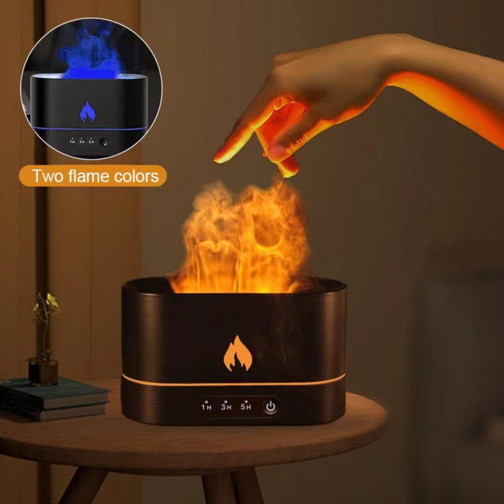 Essential Oil Diffuser with Flaming Effect & Timer | Aromatherapy Diffuser | Home Decor | Bedroom & Bathroom