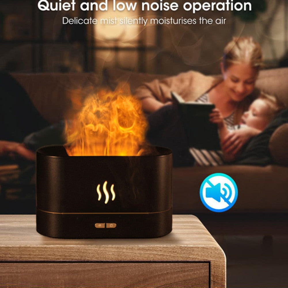 Essential Oil Diffuser with Flaming Effect & Timer | Aromatherapy Diffuser | Home Decor | Bedroom & Bathroom