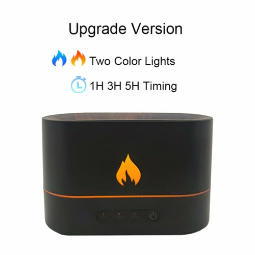 Essential Oil Diffuser with Flaming Effect & Timer | Aromatherapy Diffuser | Home Decor | Bedroom & Bathroom