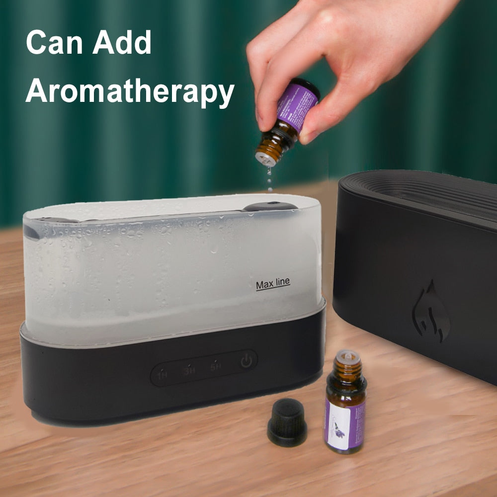 Essential Oil Diffuser with Flaming Effect & Timer | Aromatherapy Diffuser | Home Decor | Bedroom & Bathroom