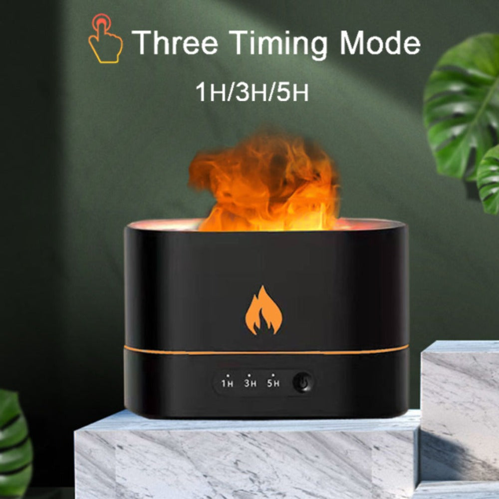 Essential Oil Diffuser with Flaming Effect & Timer | Aromatherapy Diffuser | Home Decor | Bedroom & Bathroom
