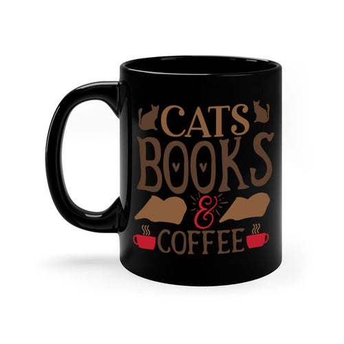 Cats Books Coffee Style Mug | 11oz & 15oz | Ceramic Coffee Cup | Cat Lovers | Book Enthusiasts