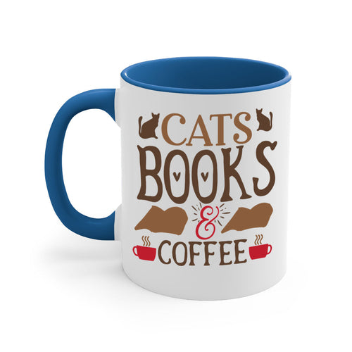 Cats Books Coffee Style Mug | 11oz & 15oz | Ceramic Coffee Cup | Cat Lovers | Book Enthusiasts