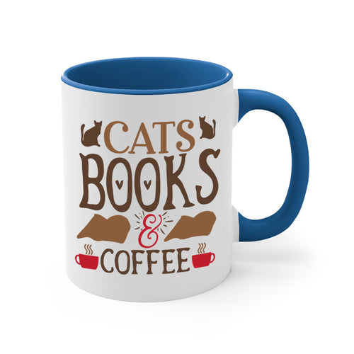 Cats Books Coffee Style Mug | 11oz & 15oz | Ceramic Coffee Cup | Cat Lovers | Book Enthusiasts