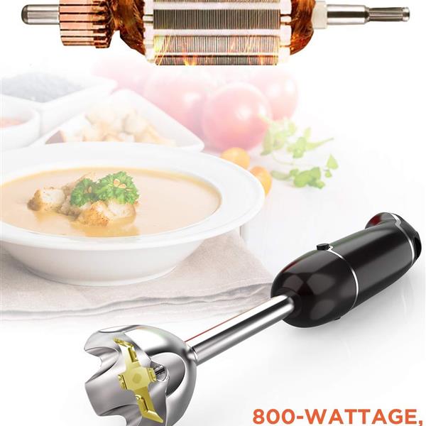 Electric 4-in-1 Hand Immersion Blender | 12-Speed Stick | Versatile Kitchen Tool | Blending Chopping