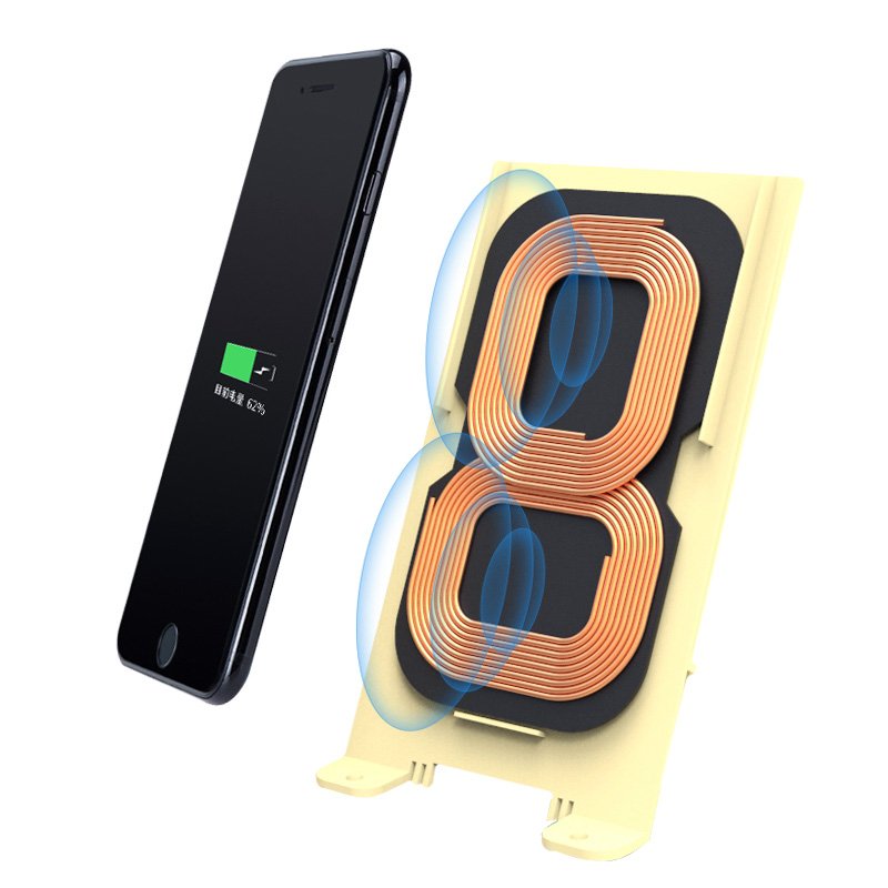 Wood Grain Wireless Charging Pen Container | Qi Compatible | Desk Organizer | LED Display | Office