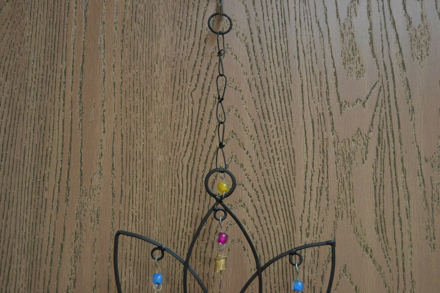 Handmade Flower Rusty Iron Metal Bells Windchime | 15"x15" | Garden Patio Decor | Wall Decoration