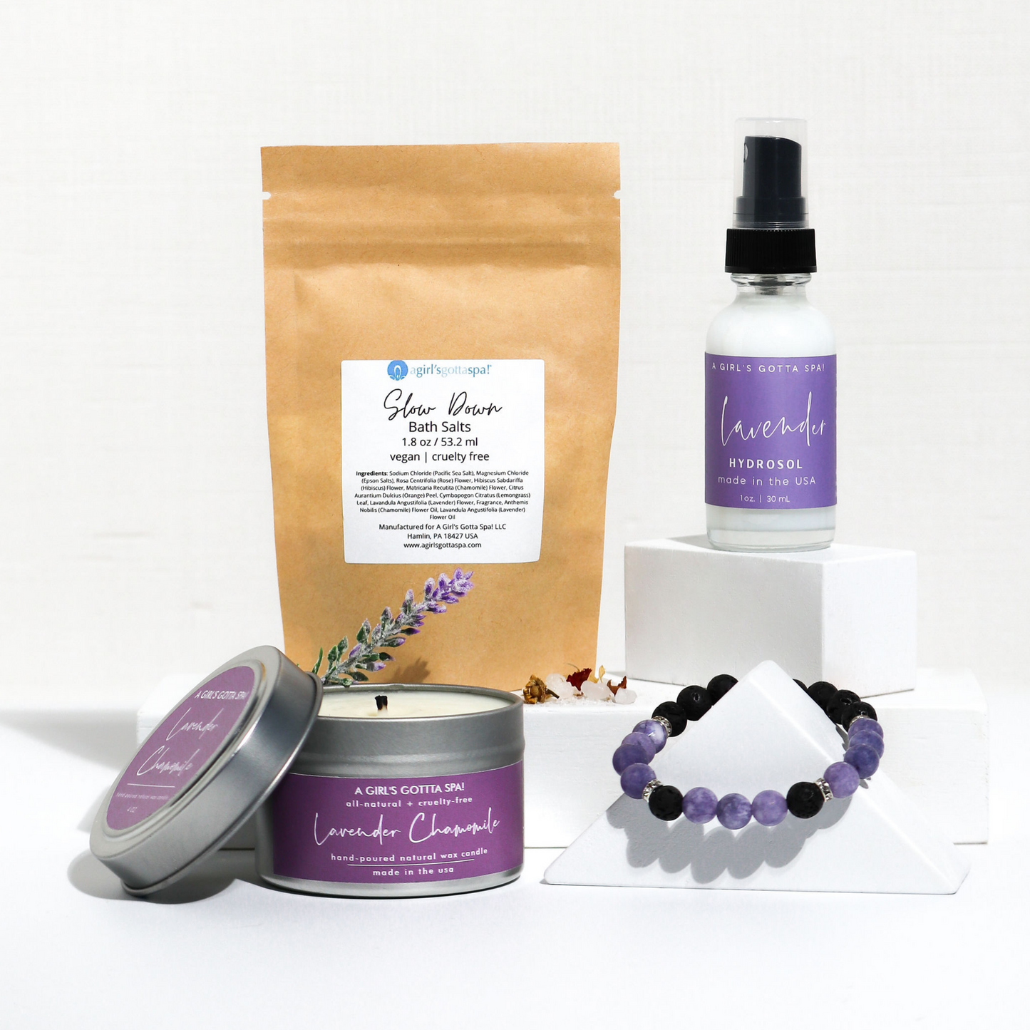 Be Well Relaxation Box | Spa Gift Set | Self-Care Kit | Aromatherapy & Wellness | Made in USA