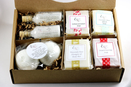 Pampering Bath Gift Set | Natural Soap & Bath Bombs | Spa Gift Box | Mother's Day & Valentine's Gift