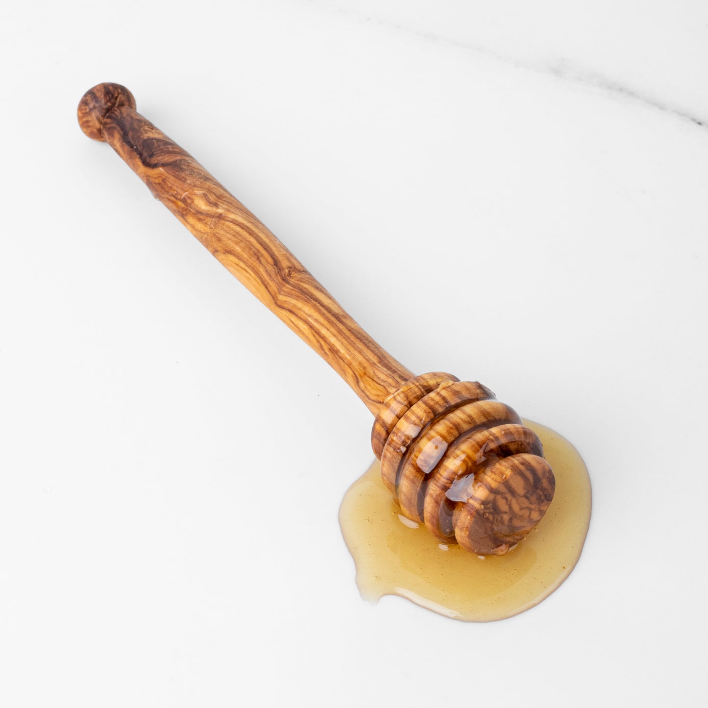 Handmade Olive Wood Honey Dipper | Natural Kitchen Utensil | Rustic Honey Stirrer | Simple & Eco-Friendly