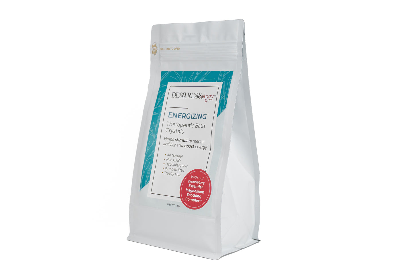 DESTRESSology Energizing Bath Crystals | Organic Magnesium | Essential Oils | Energy Boost | Stress Relief