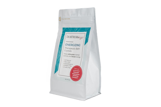 DESTRESSology Energizing Bath Crystals | Organic Magnesium | Essential Oils | Energy Boost | Stress Relief